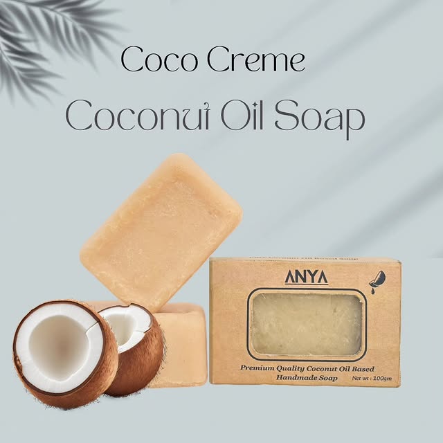 Anya Soaps Coconut Mild Soap - Unscented gentle soap for sensitive skin
