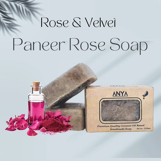 Anya Soaps Rose and Shea Butter Soap - Floral and rich hydration